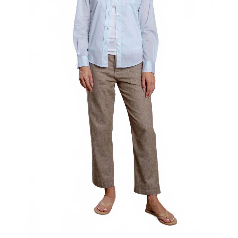 NEW PHARAOH ellis linen twill pant in sparrow